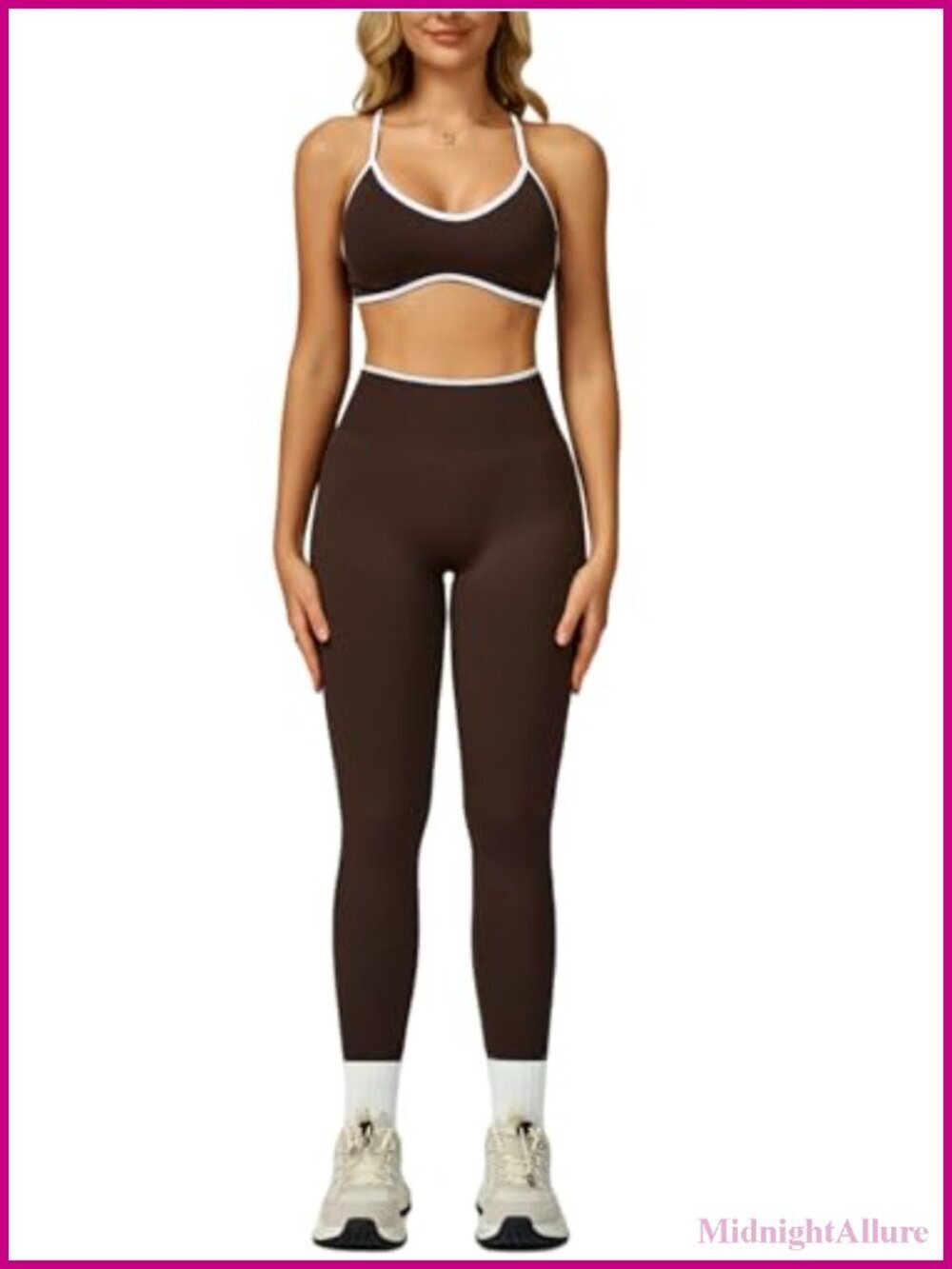 Seamless Color Block Sports Bra & Scrunch Butt Lifting High Waist Leggings Set